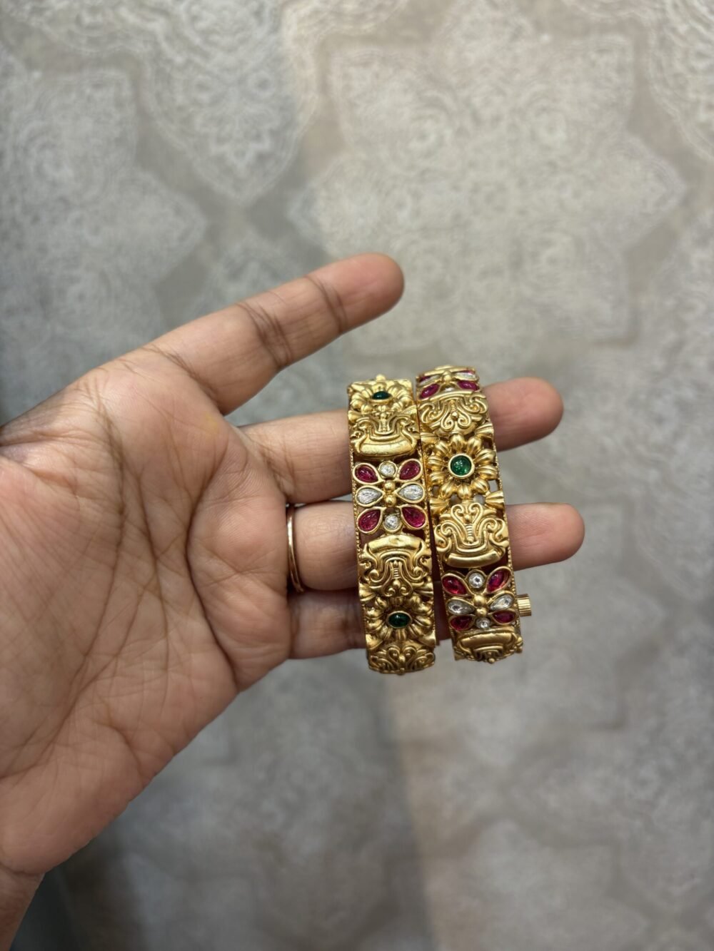 Asita Antique Gold Bangles - Image 5