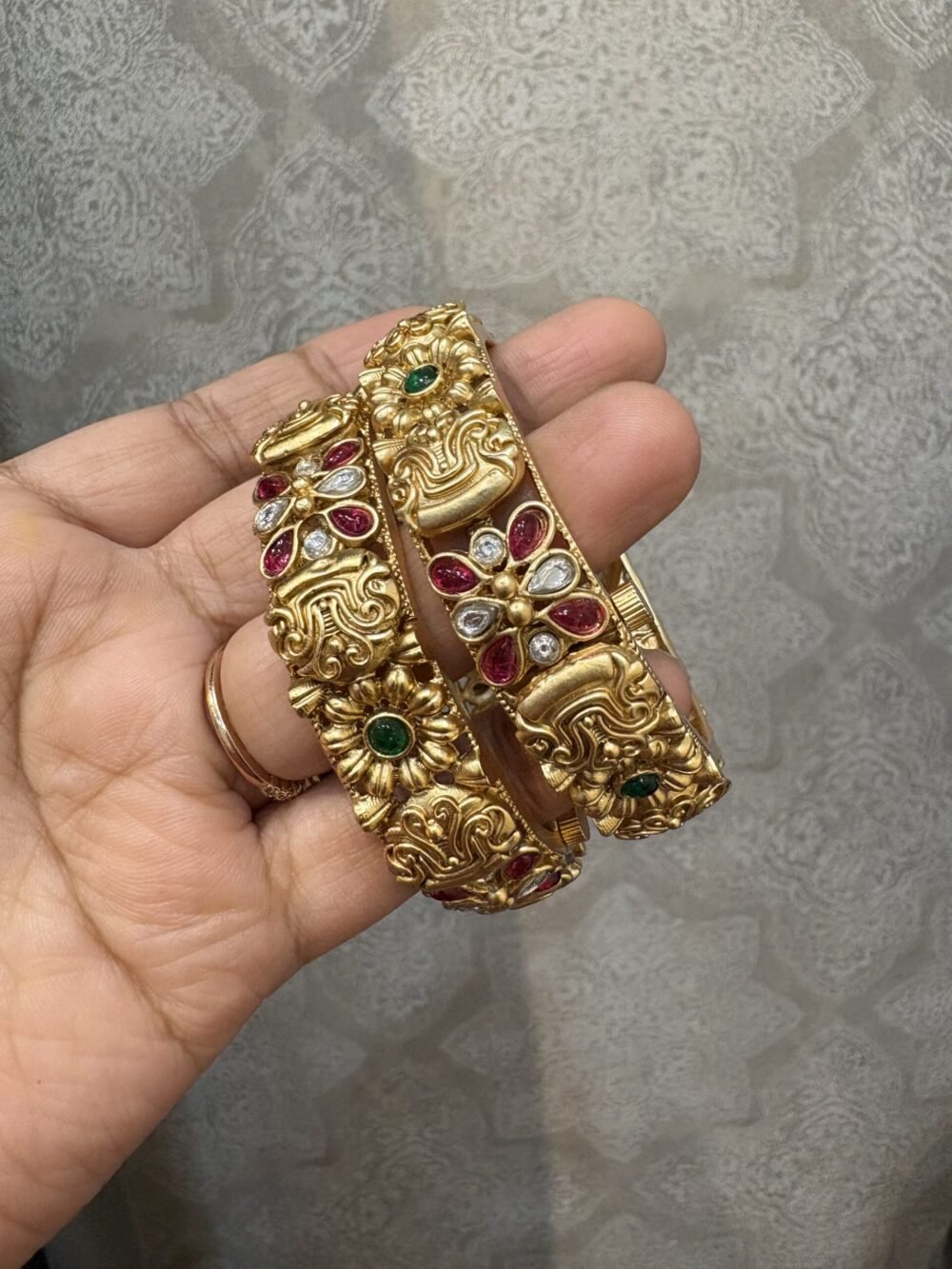 Asita Antique Gold Bangles - Image 2