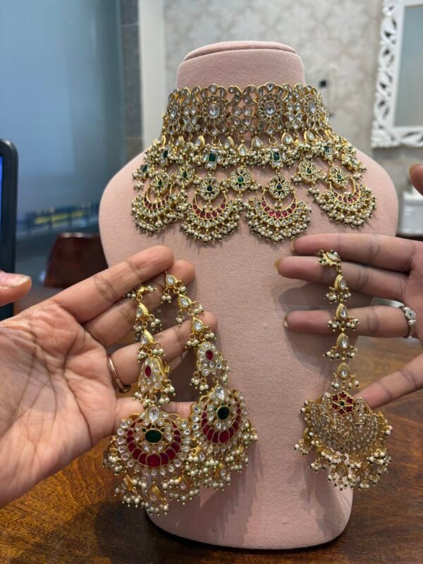Preet Kundan Choker Set 92.5 Silver