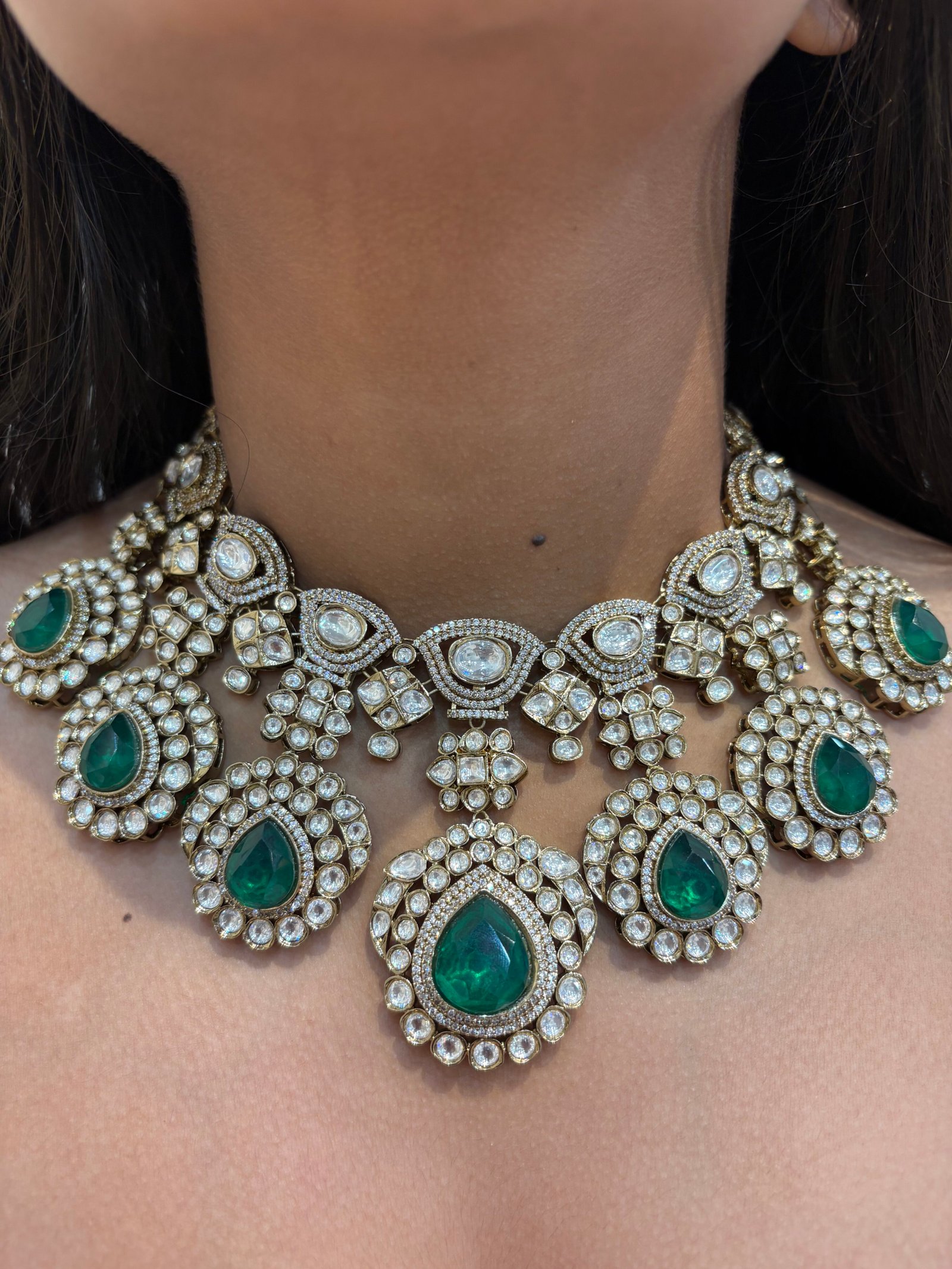 Kaasni Polki Bridal Necklace Set