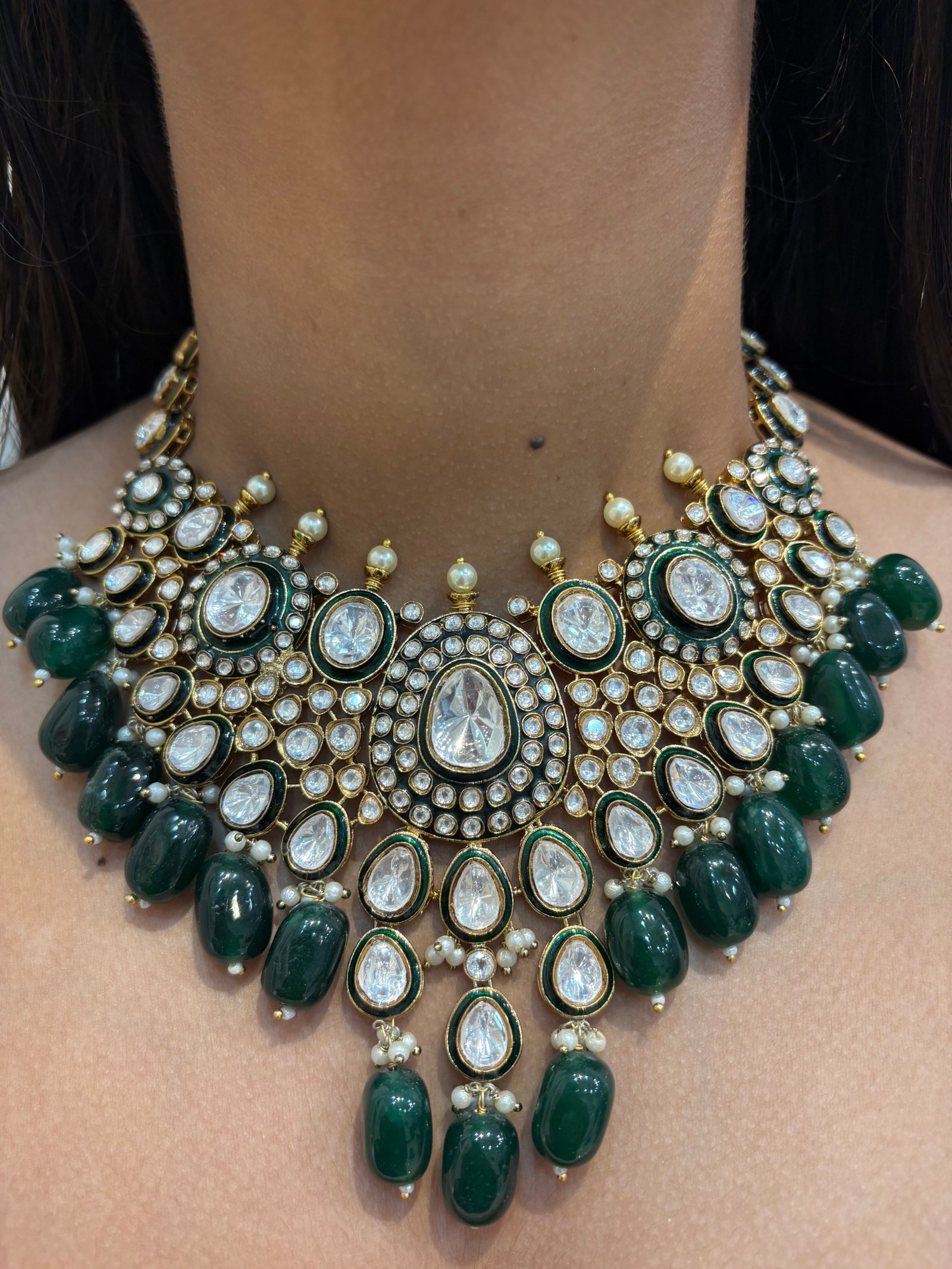 Rutvi Polki Bridal Necklace Set
