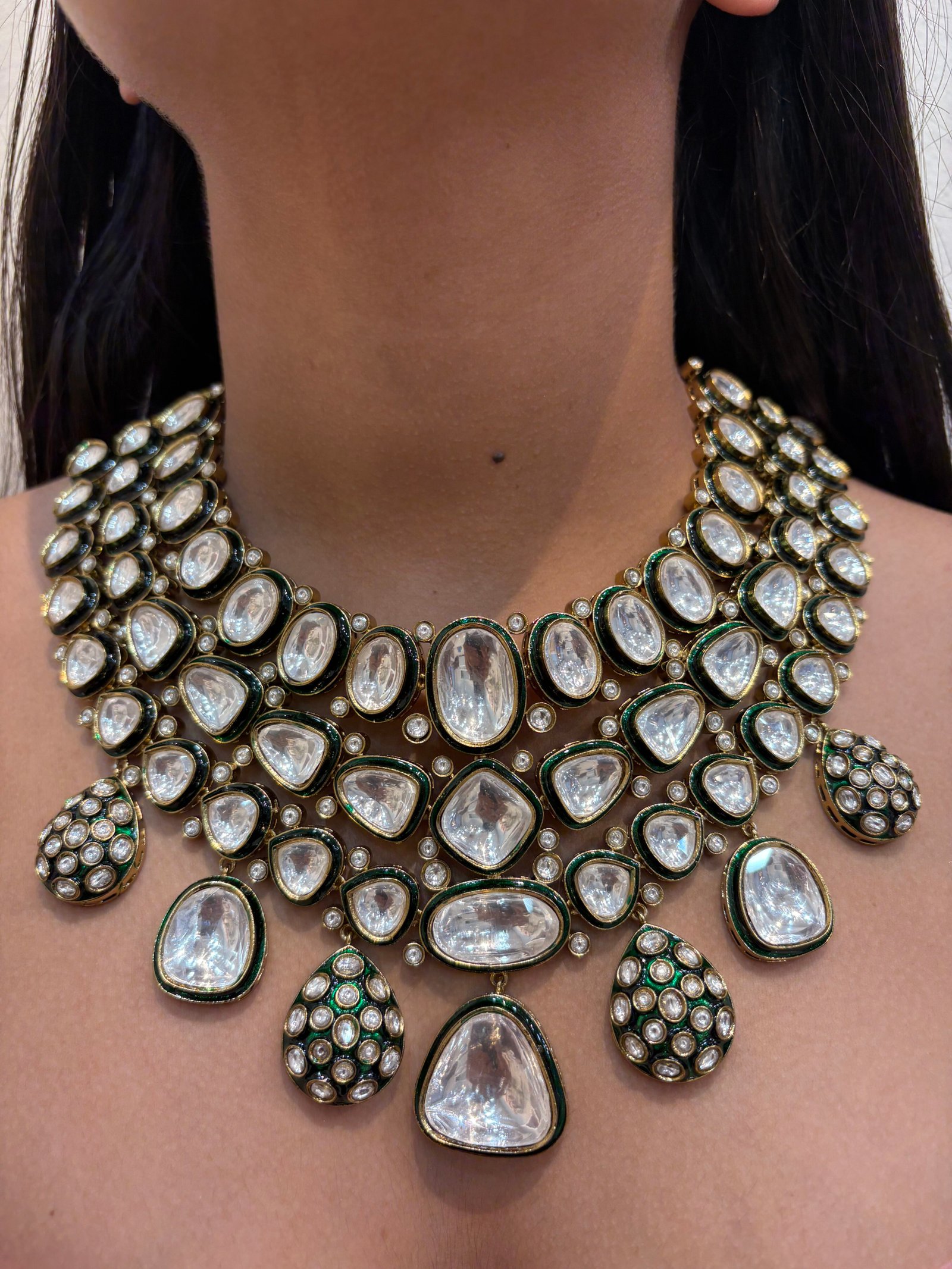 Abhati Polki Bridal Necklace Set