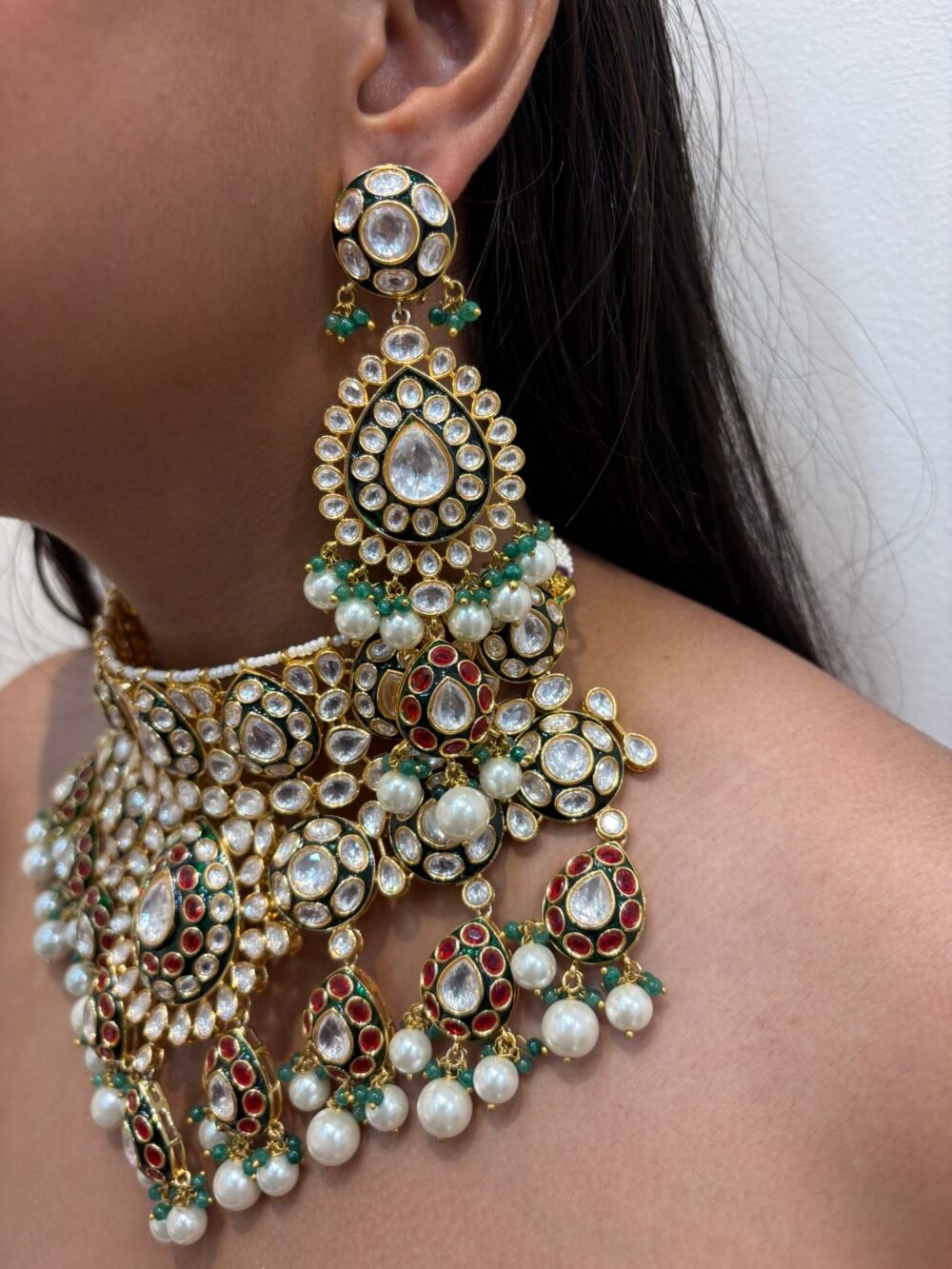 Suhani Polki Bridal Choker Set - Image 3