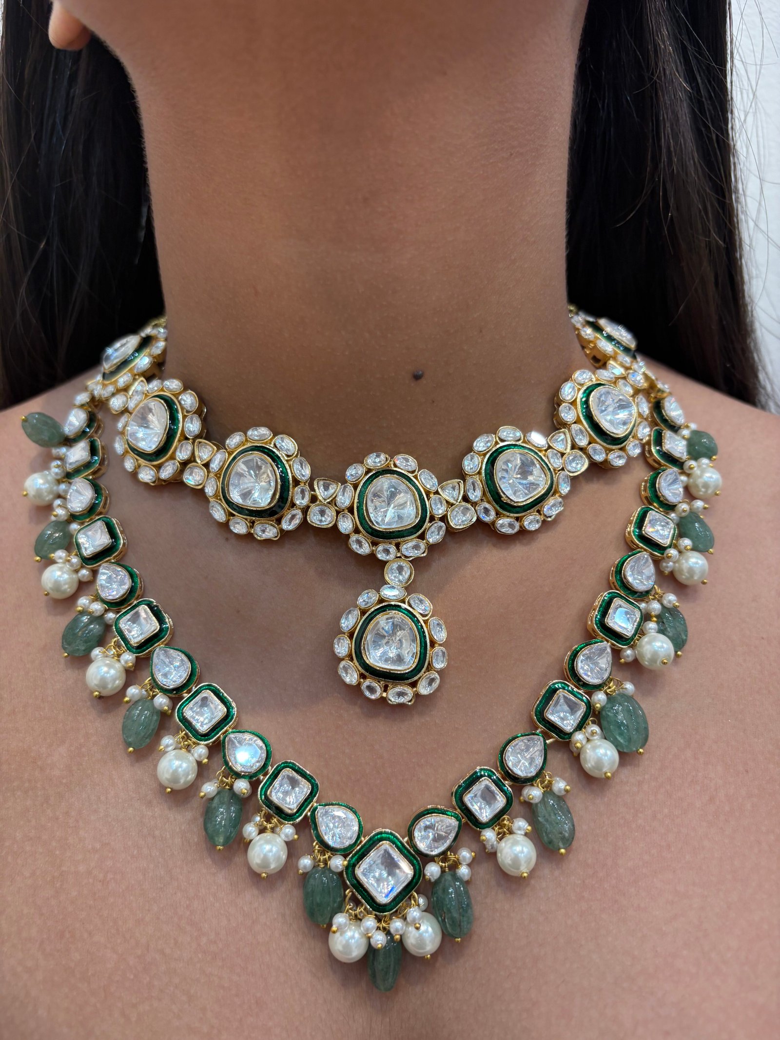 Raha Polki Necklace Set