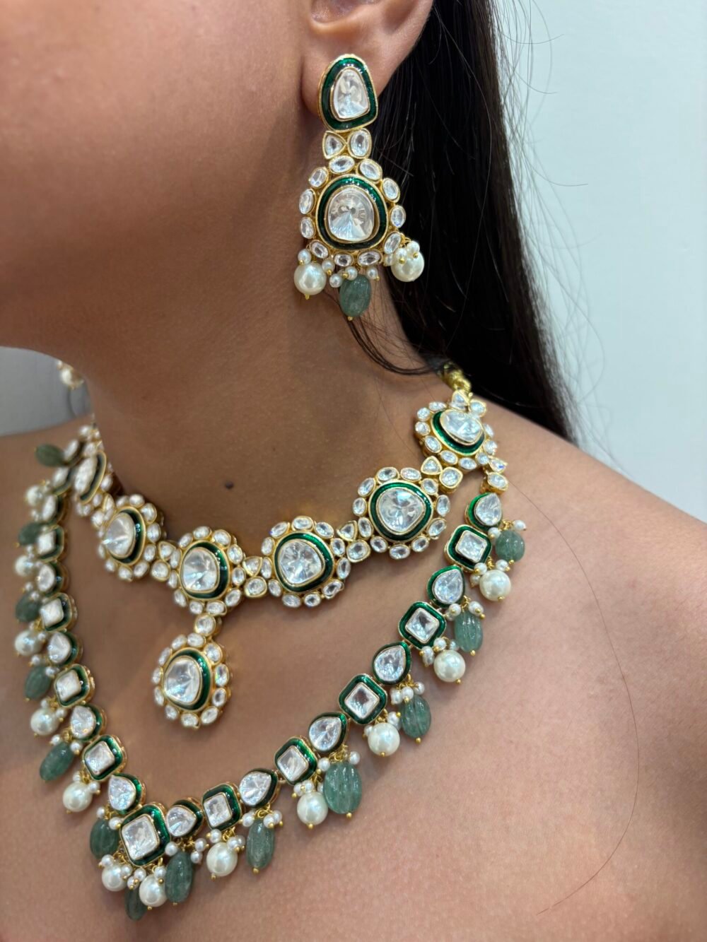 Raha Polki Necklace Set - Image 3