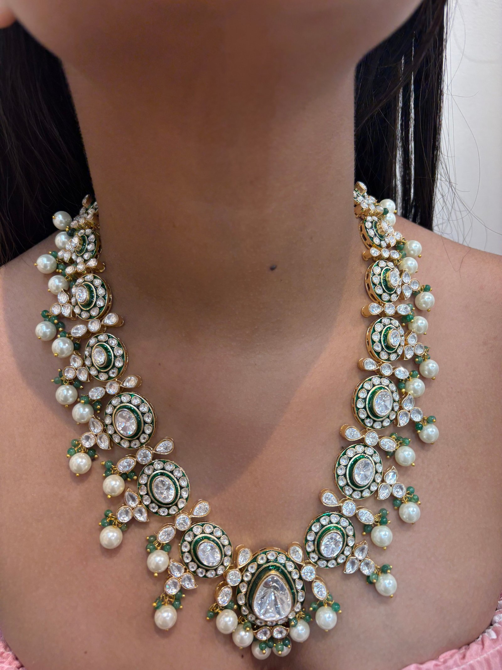Vanísia Polki Bridal Necklace Set