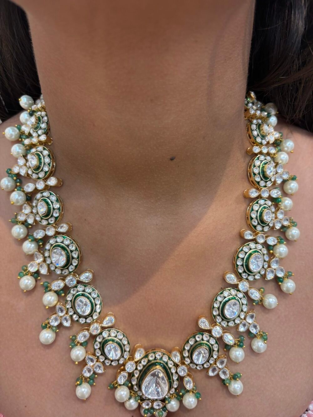 Vanísia Polki Bridal Necklace Set - Image 2