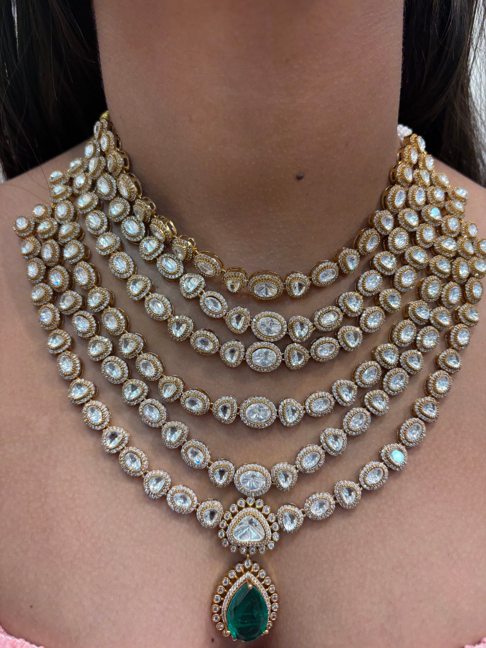Keshvi Polki Bridal Necklace Set