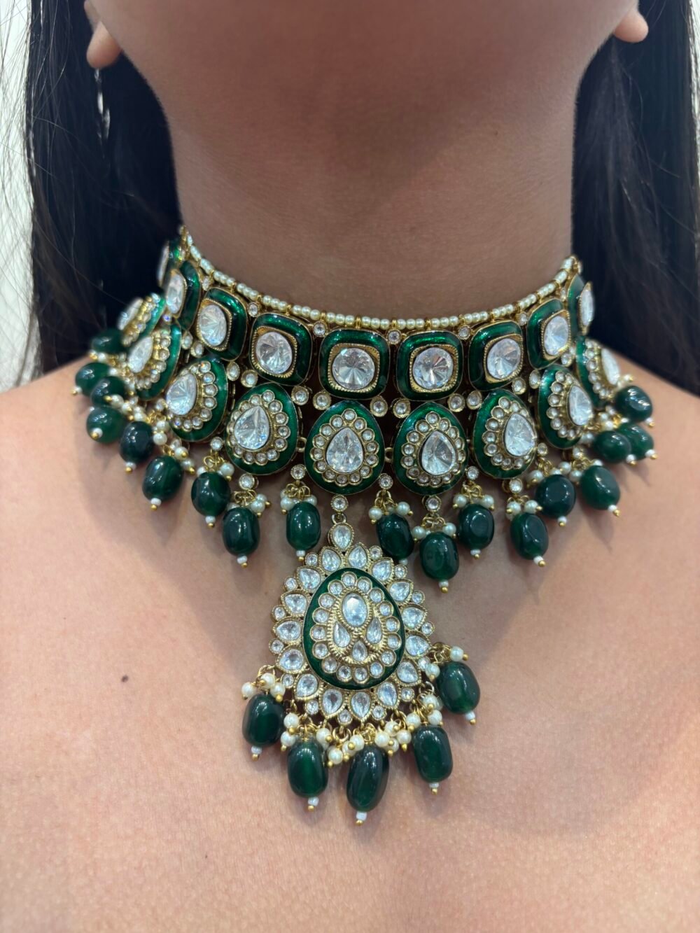 Aarini Polki Necklace set - Image 2