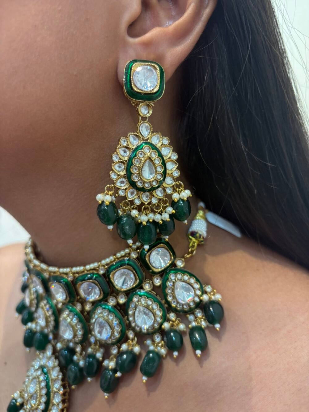 Aarini Polki Necklace set - Image 3