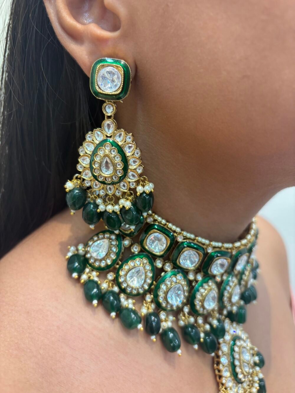 Aarini Polki Necklace set - Image 4