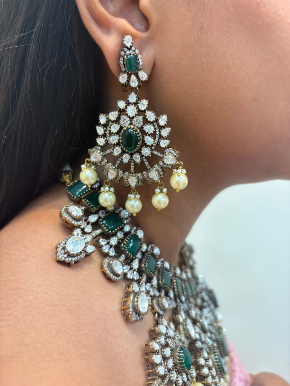 Prakriti Polki Bridal Necklace Set - Image 6