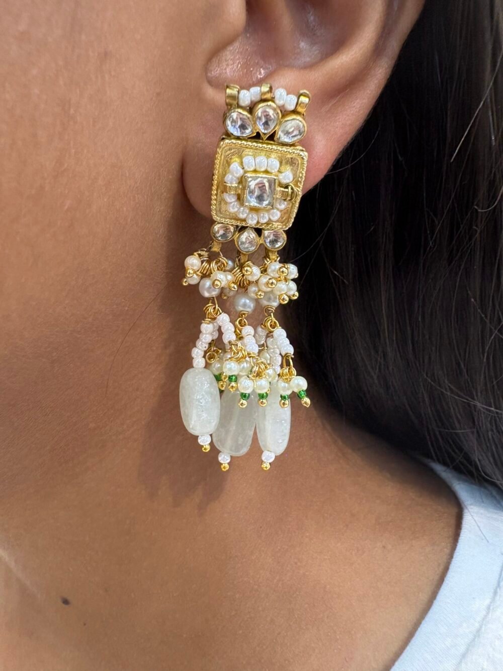 Sri Kundan Earrings - Image 2