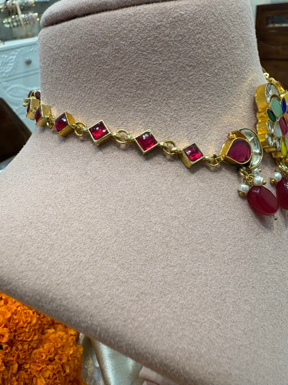 Navriti Kundan Navratan Choker Set - Image 3