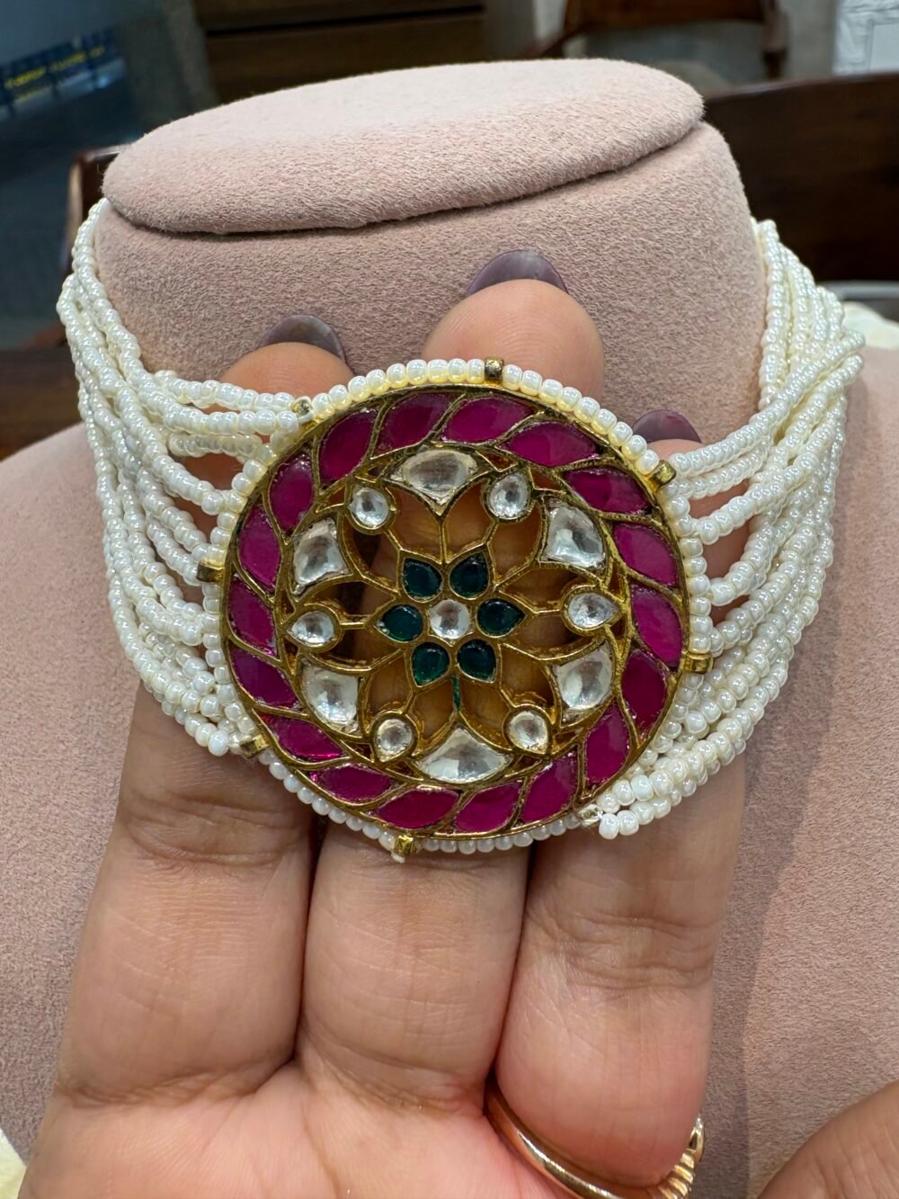 Malar Kundan Choker Set - Image 5