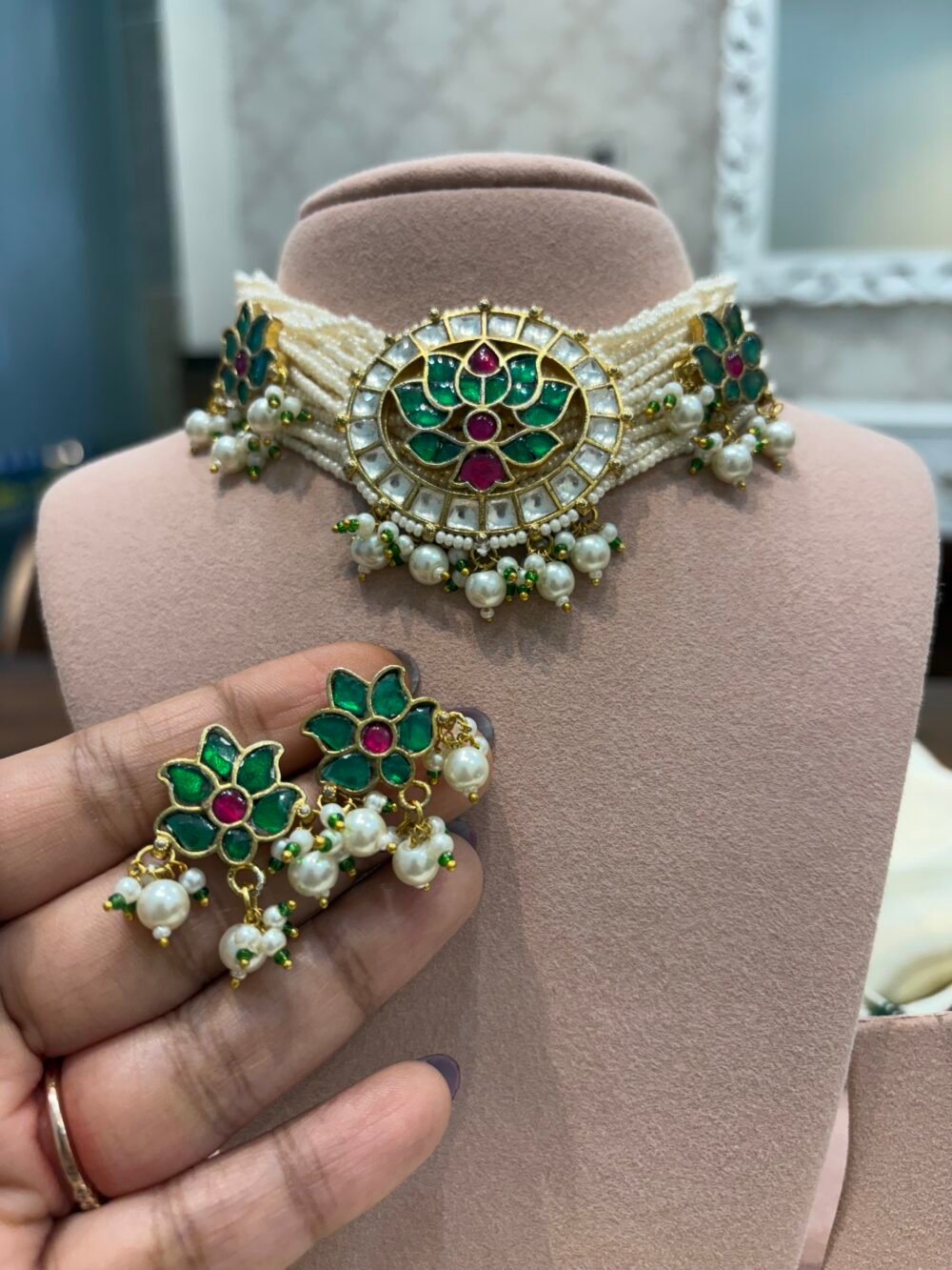 Vanalika Kundan Choker Set - Image 6