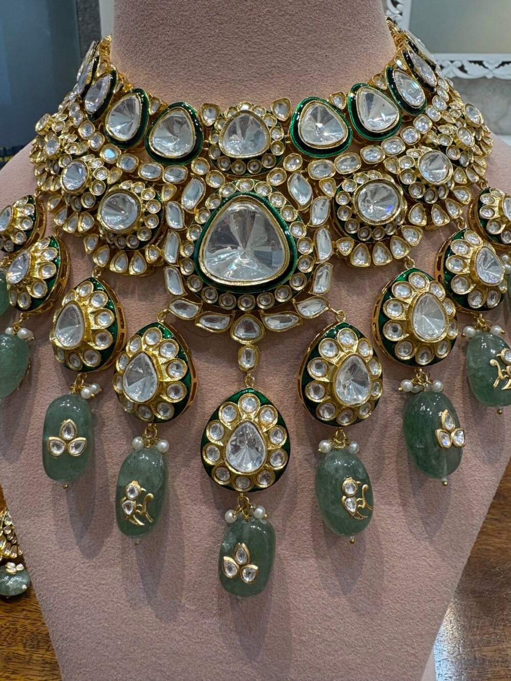 Maharika Polki Bridal Necklace Set - Image 2
