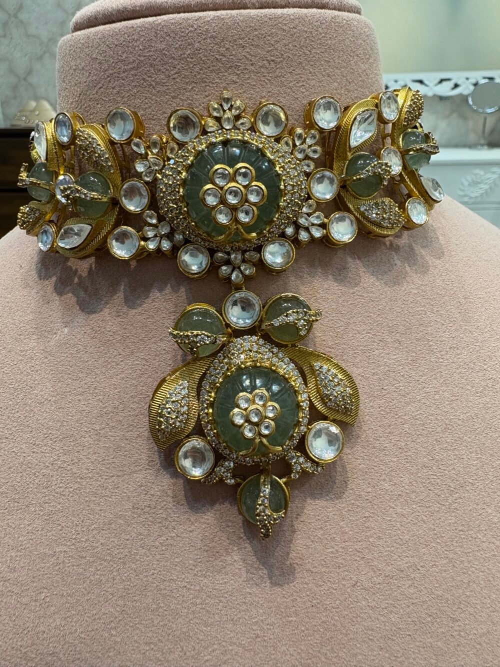 Zinnia Polki Bridal Choker Set - Image 2