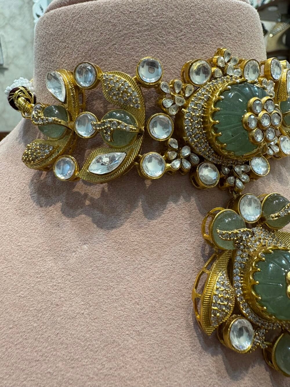 Zinnia Polki Bridal Choker Set - Image 3