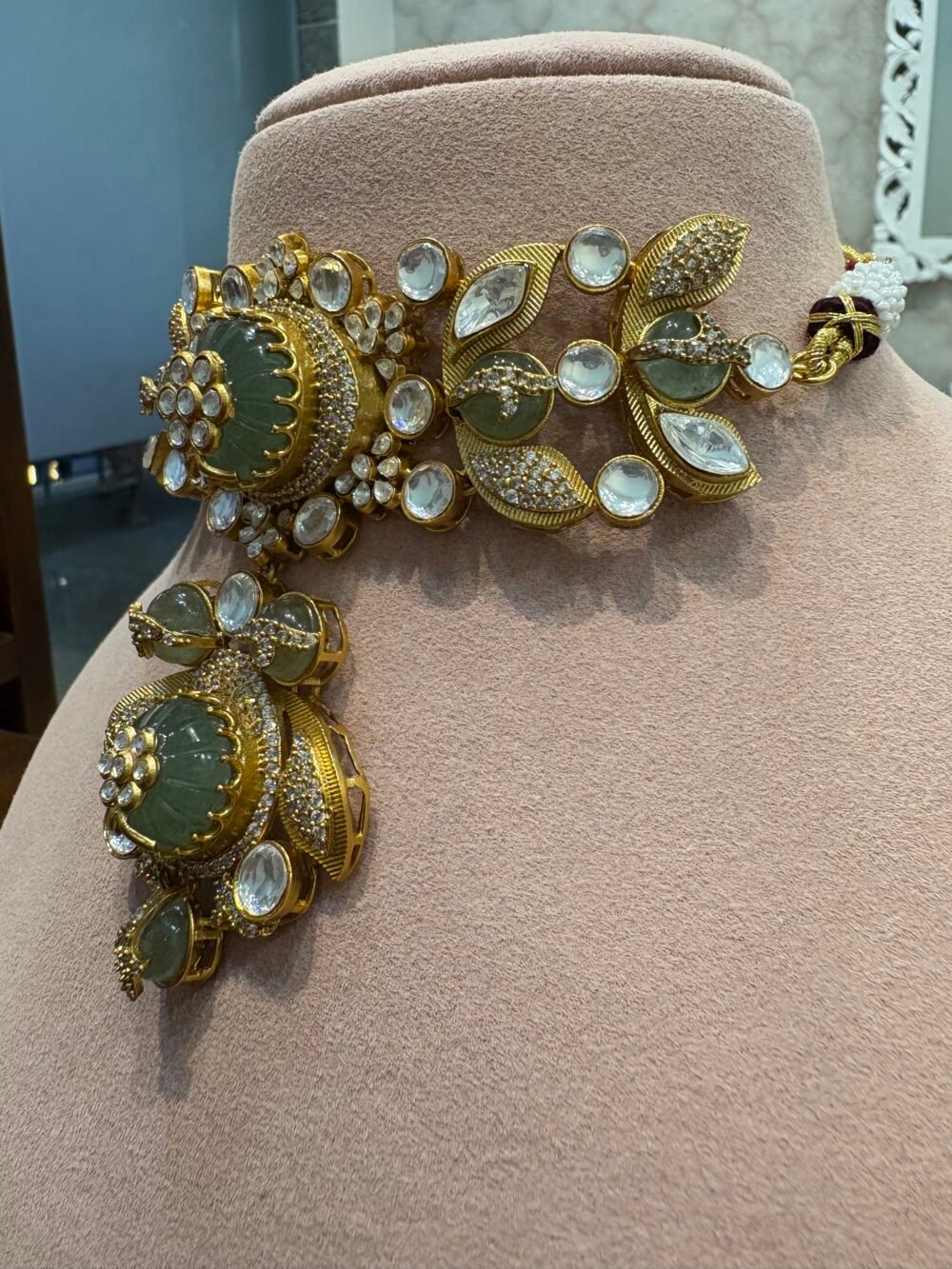 Zinnia Polki Bridal Choker Set - Image 4
