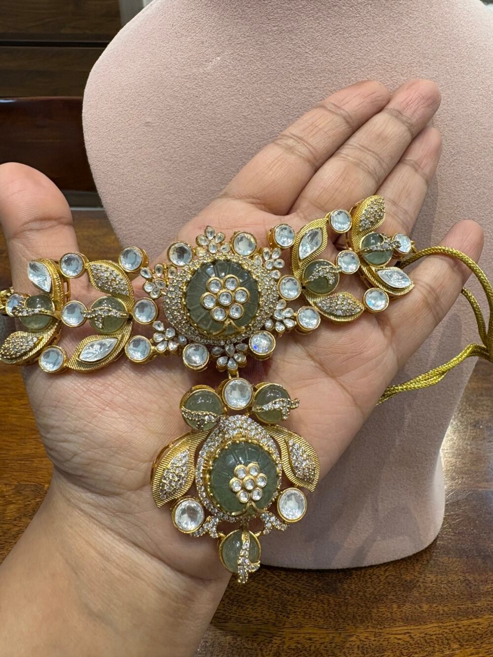 Zinnia Polki Bridal Choker Set - Image 5