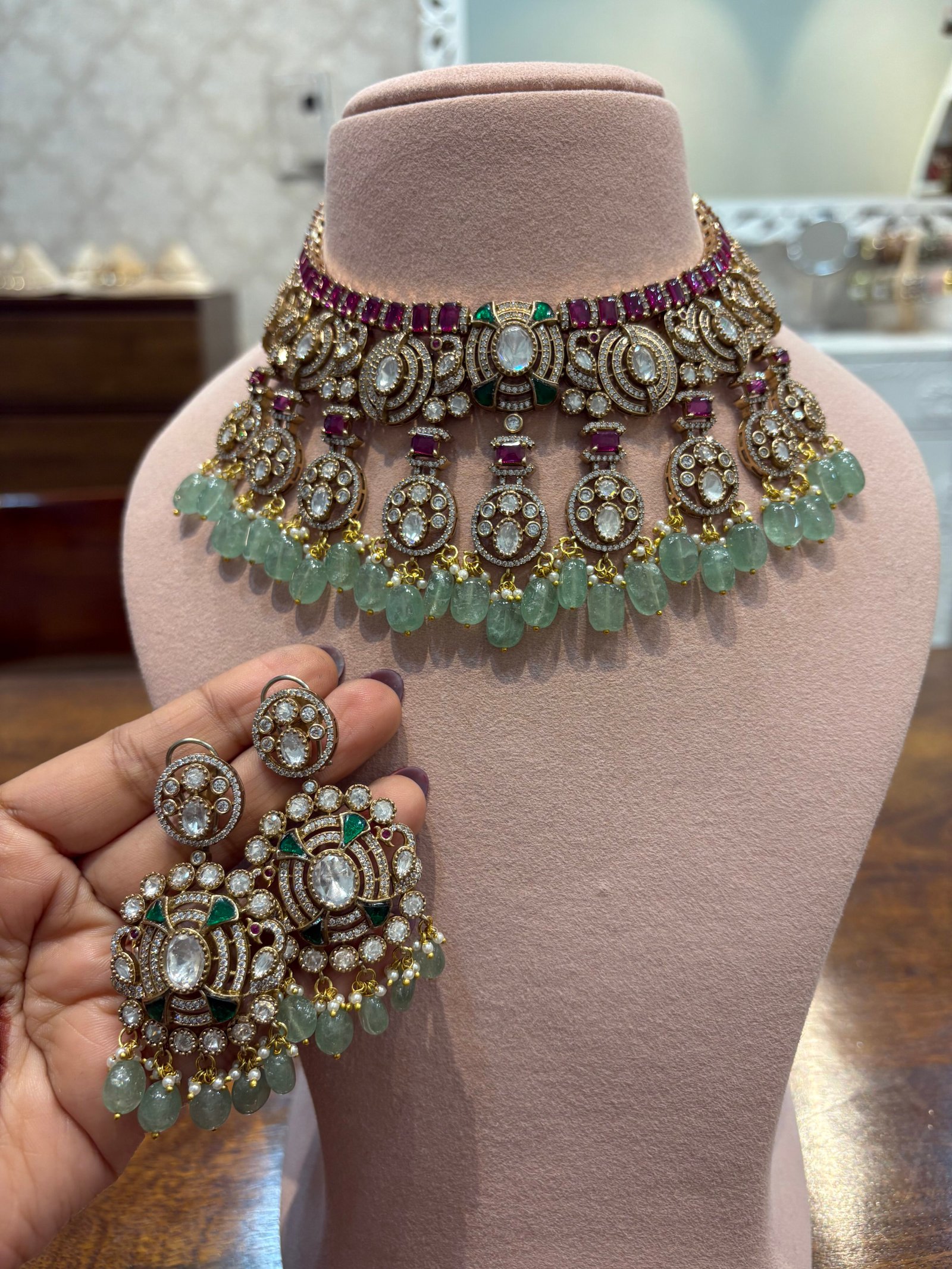 Prithika Polki Bridal Necklace Set