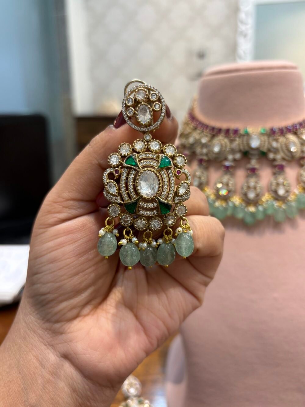 Jiyana Polki Necklace Set - Image 5