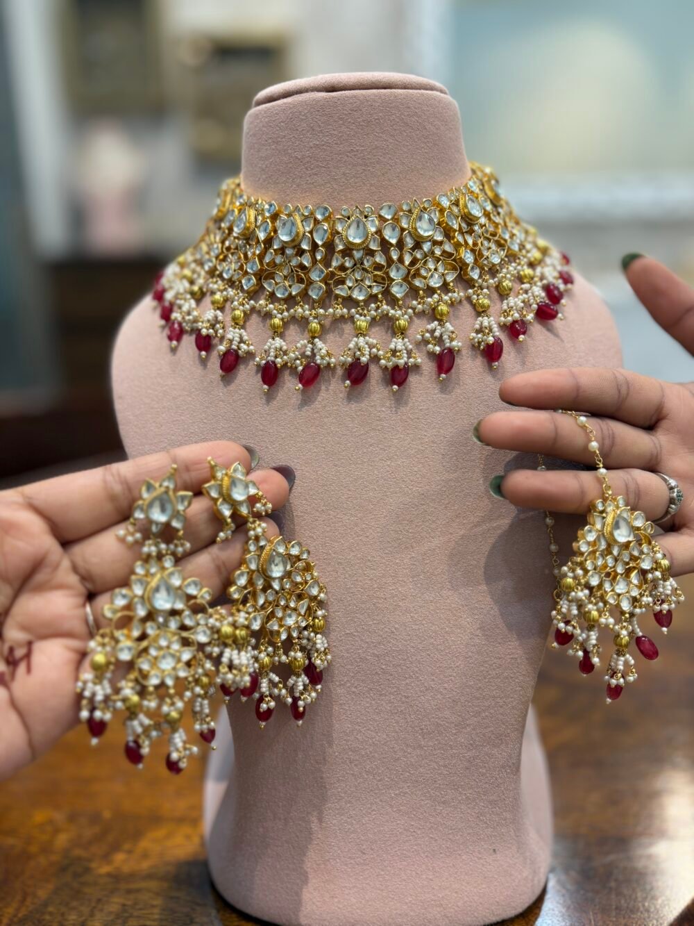 Rahina Bridal Kundan Necklace Set