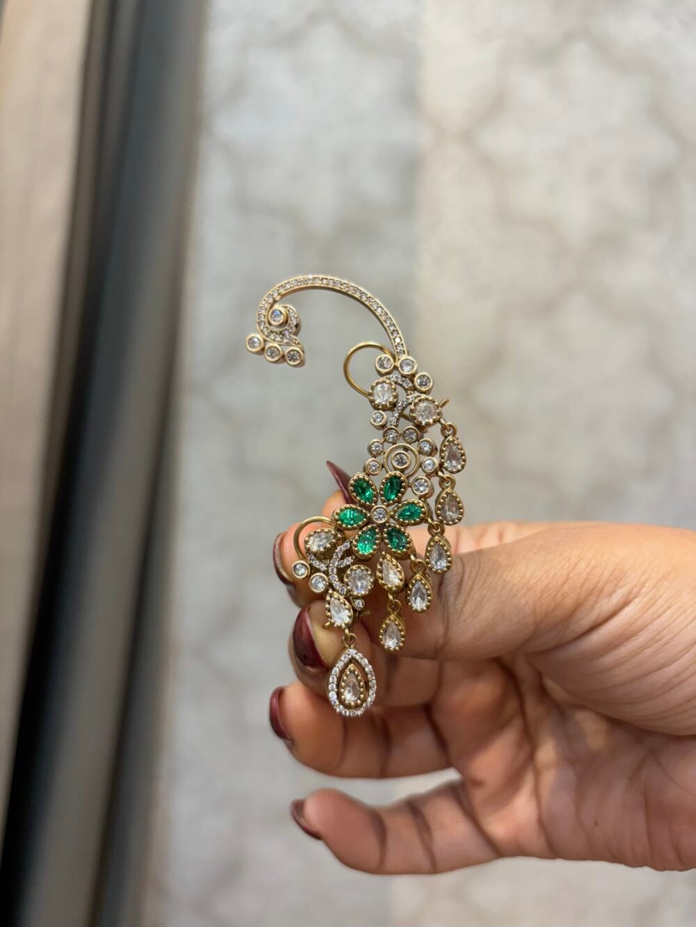 Sanah Polki Earcuffs Earrings - Image 4