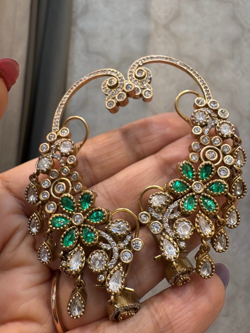 Sanah Polki Earcuffs Earrings - Image 2