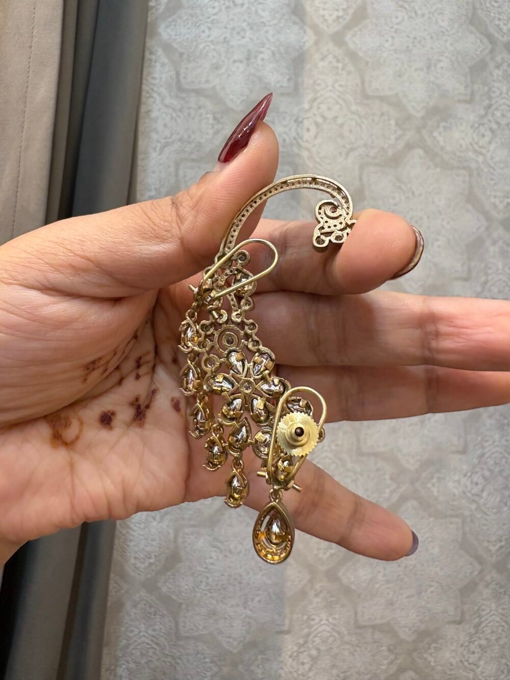 Sanah Polki Earcuffs Earrings - Image 6