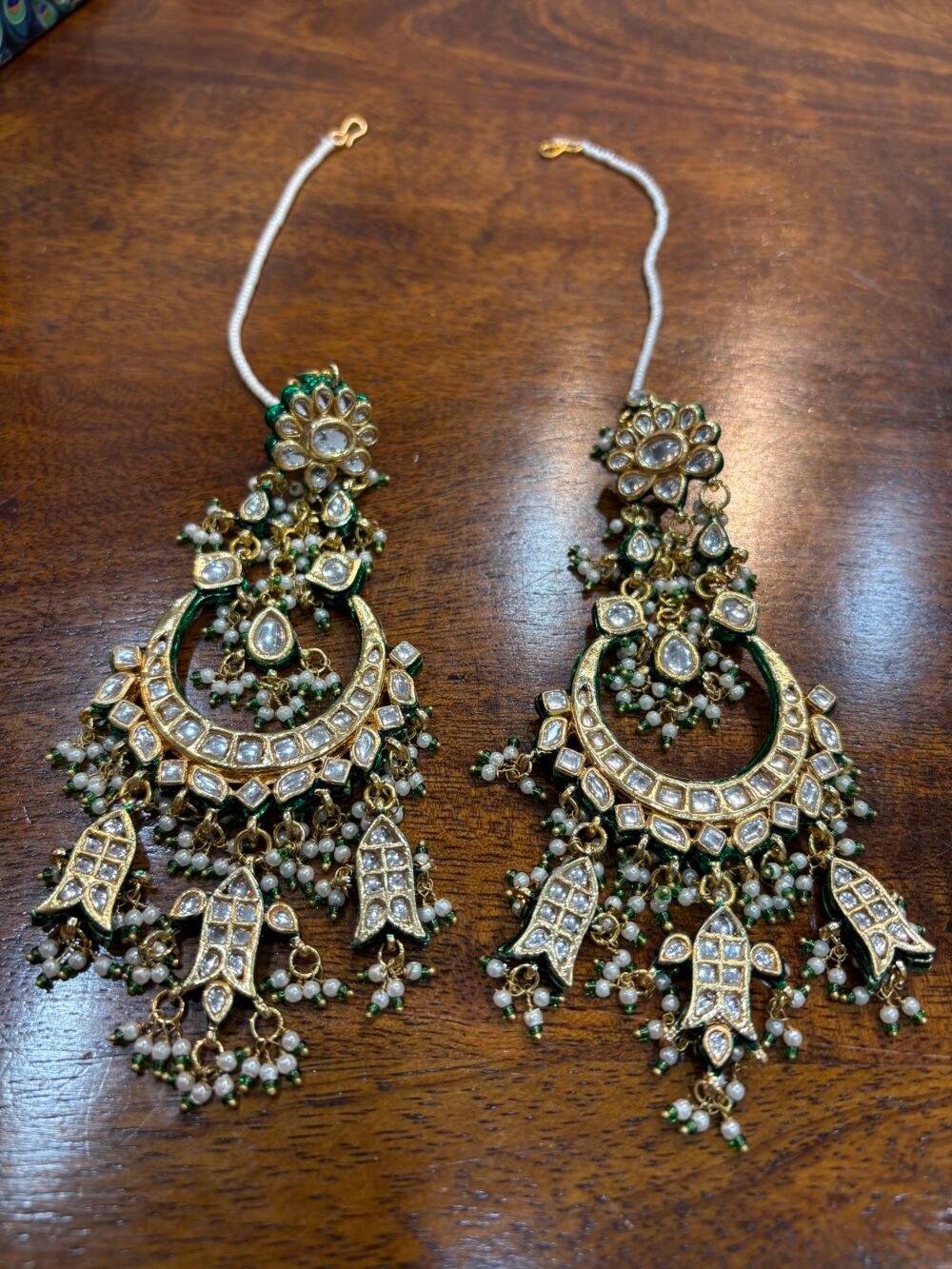 Daivya Oversized Kundan Earrings - Image 7