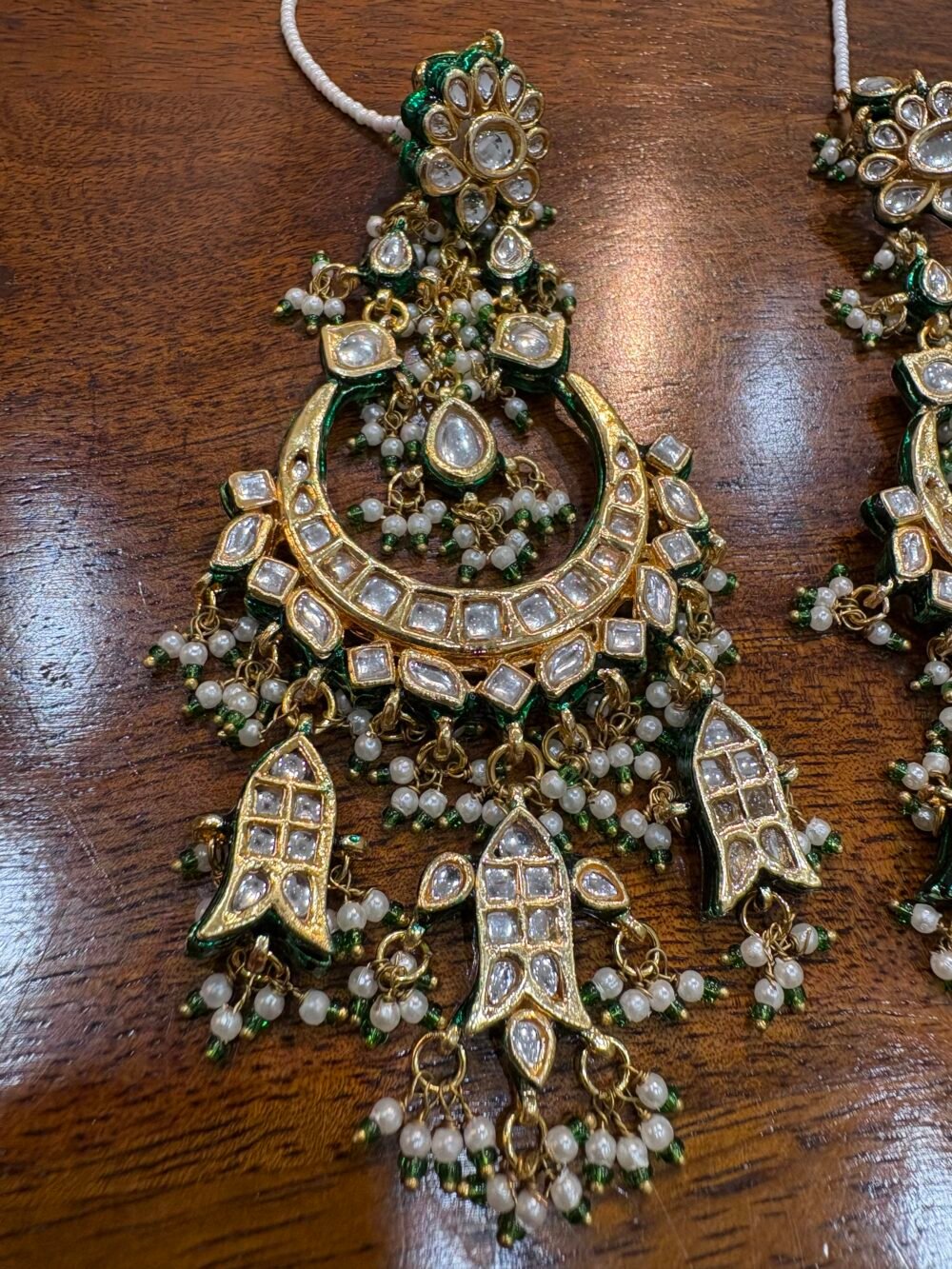 Daivya Oversized Kundan Earrings - Image 4
