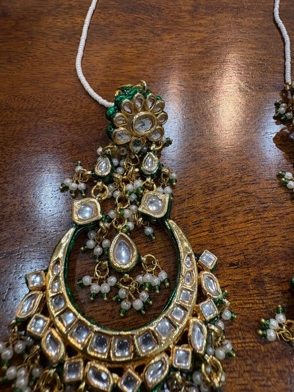 Daivya Oversized Kundan Earrings - Image 2