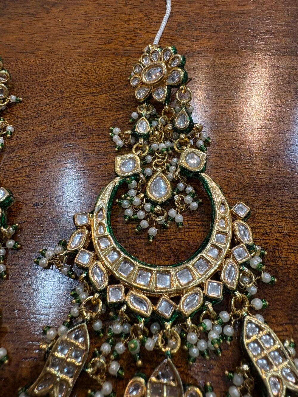 Daivya Oversized Kundan Earrings - Image 3