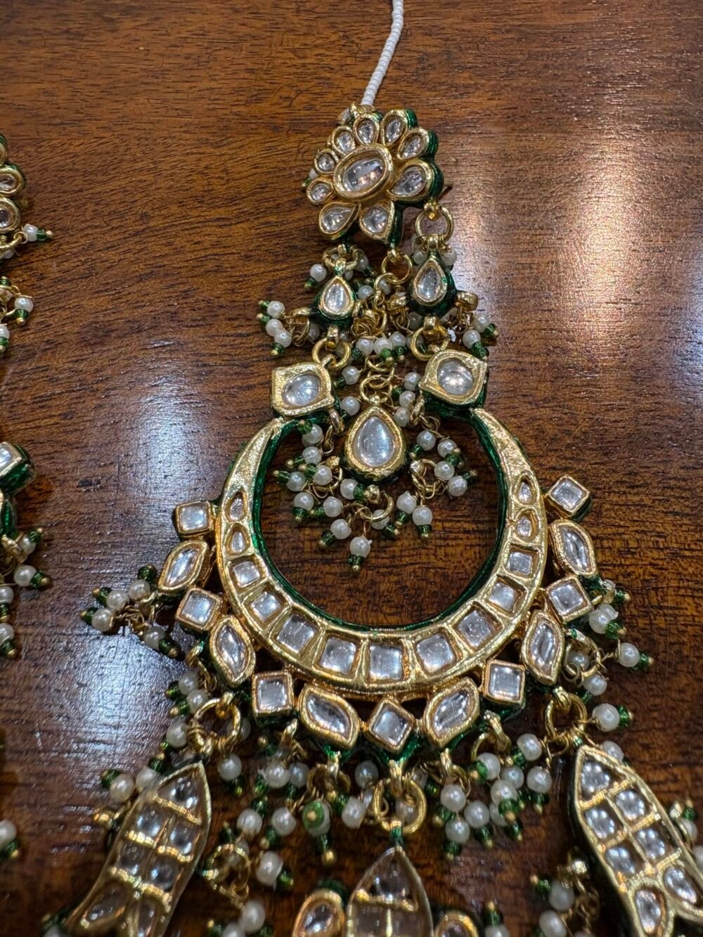 Daivya Oversized Kundan Earrings - Image 3