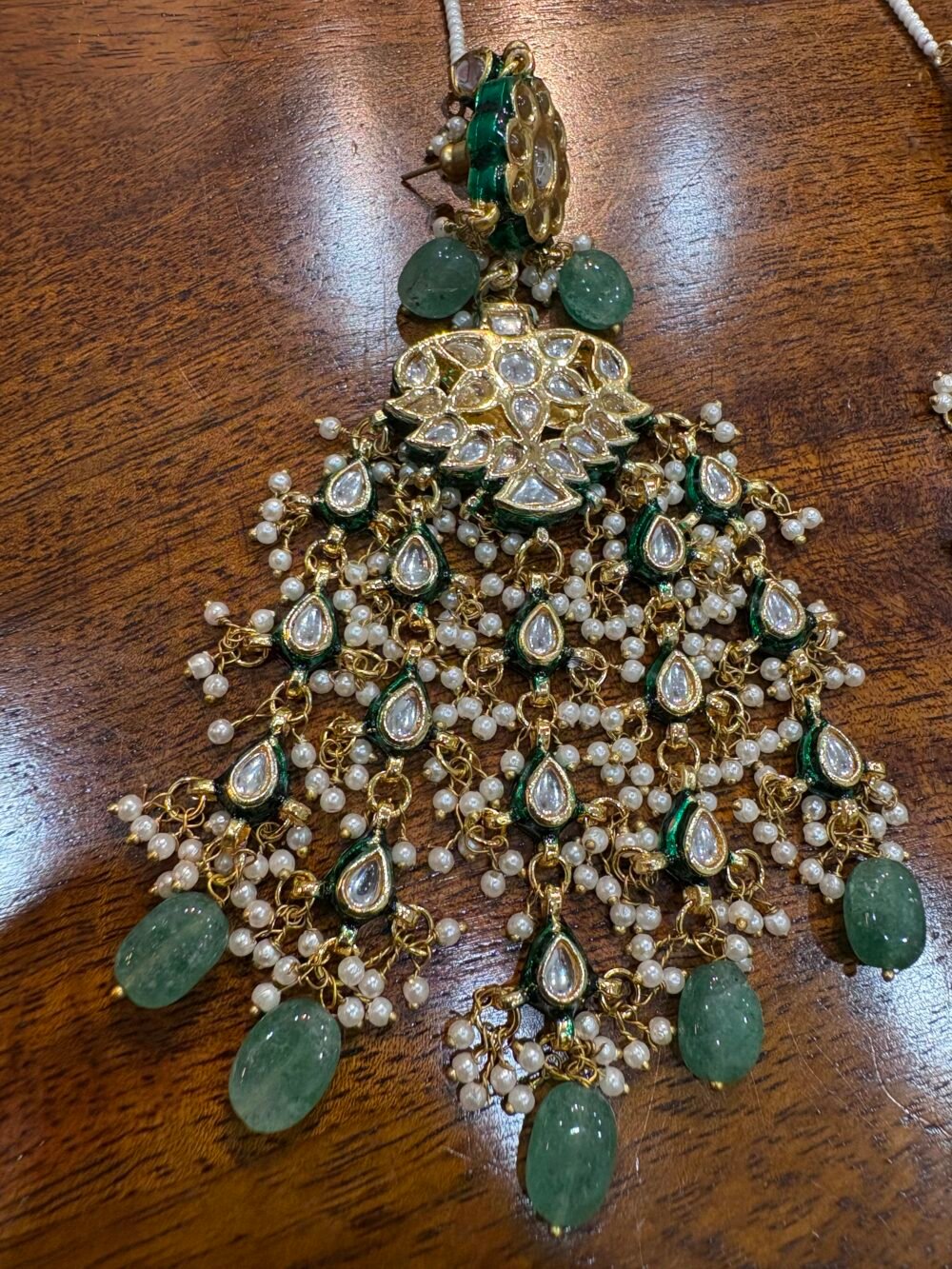 Gitanjali Oversized Kundan Earrings - Image 2