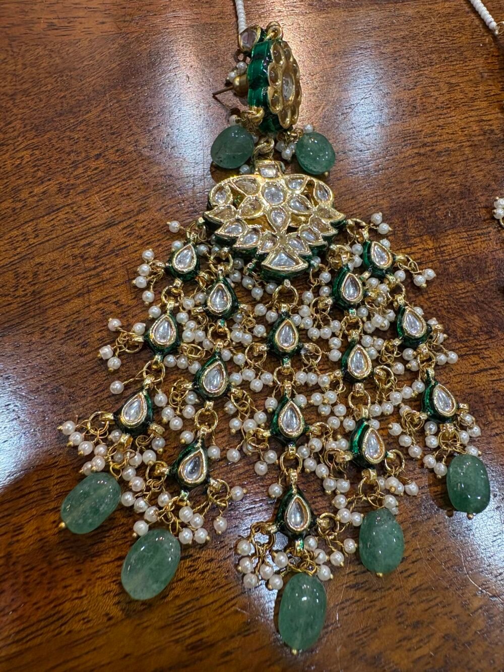 Gitanjali Oversized Kundan Earrings - Image 2