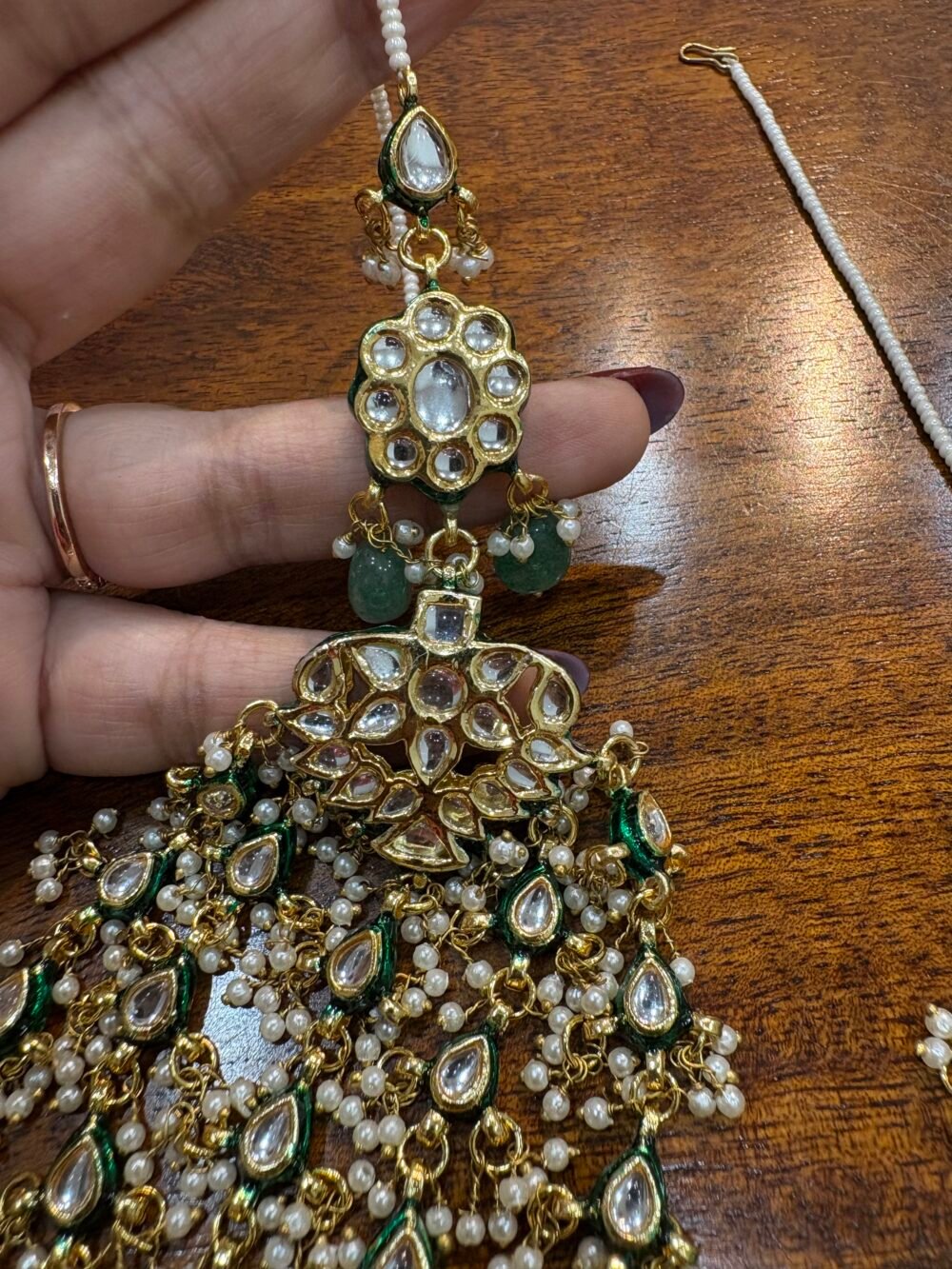 Gitanjali Oversized Kundan Earrings - Image 3