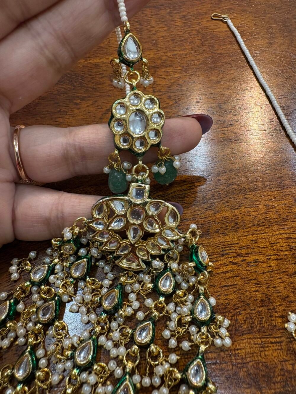 Gitanjali Oversized Kundan Earrings - Image 3