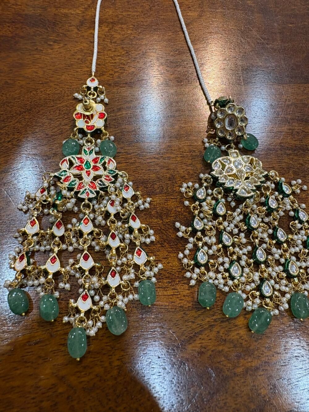 Gitanjali Oversized Kundan Earrings - Image 4