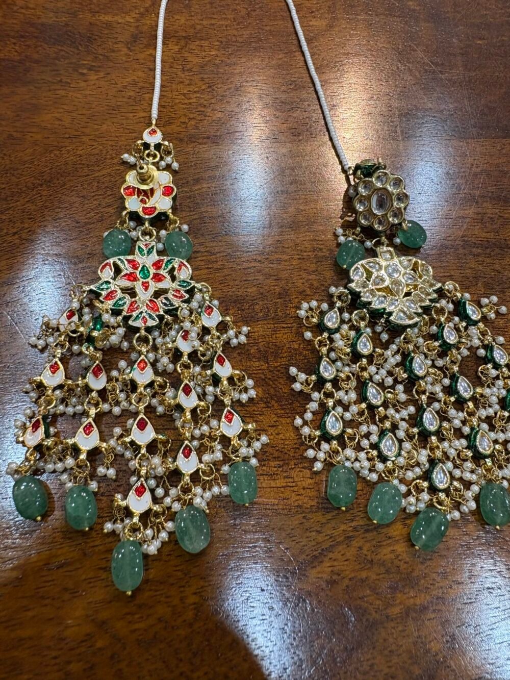 Gitanjali Oversized Kundan Earrings - Image 4