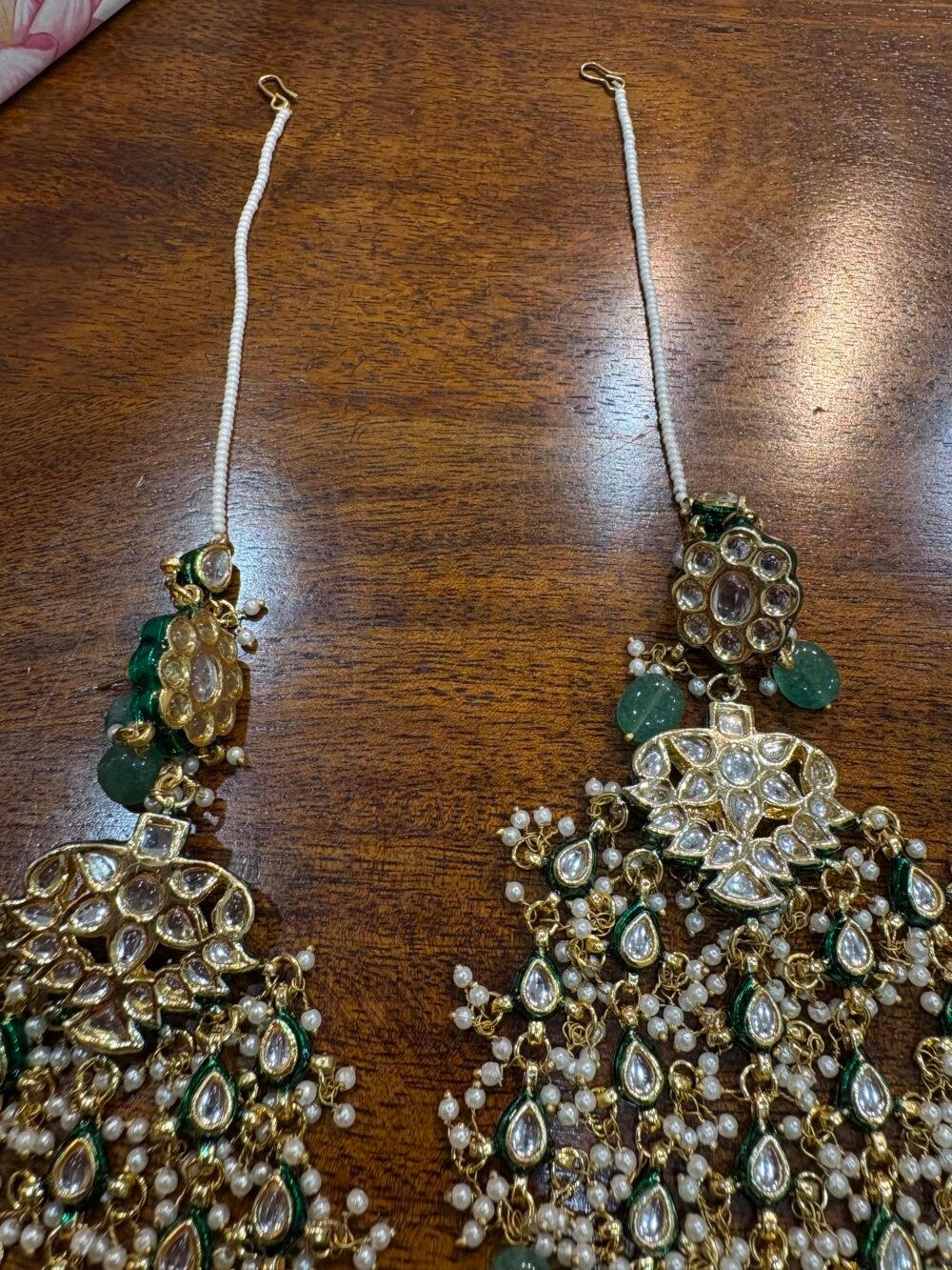 Gitanjali Oversized Kundan Earrings - Image 5