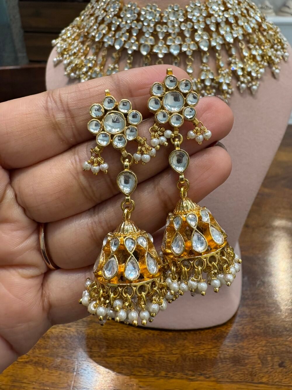 Hansika Bridal Kundan Necklace Set - Image 6