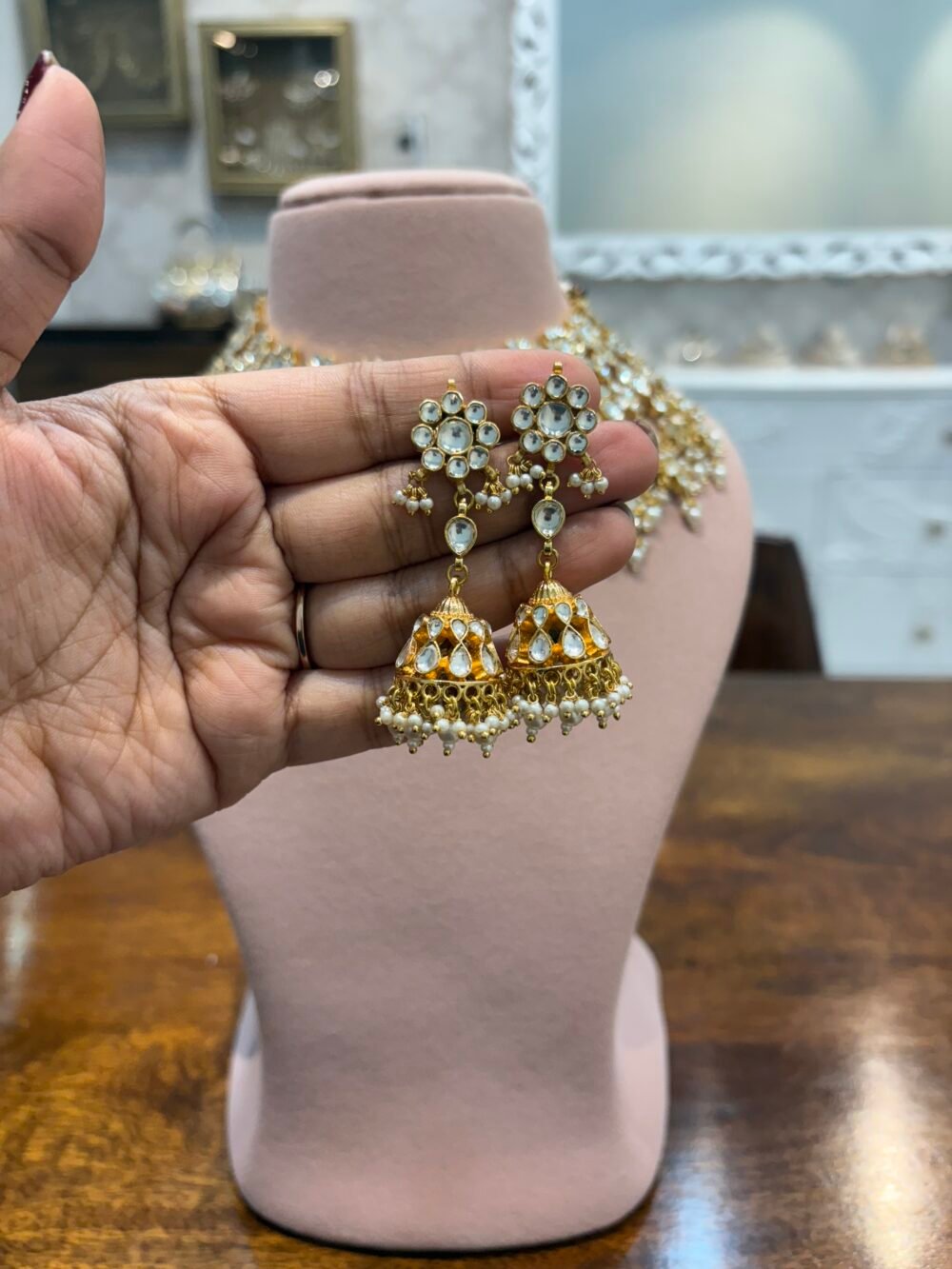 Hansika Bridal Kundan Necklace Set - Image 7