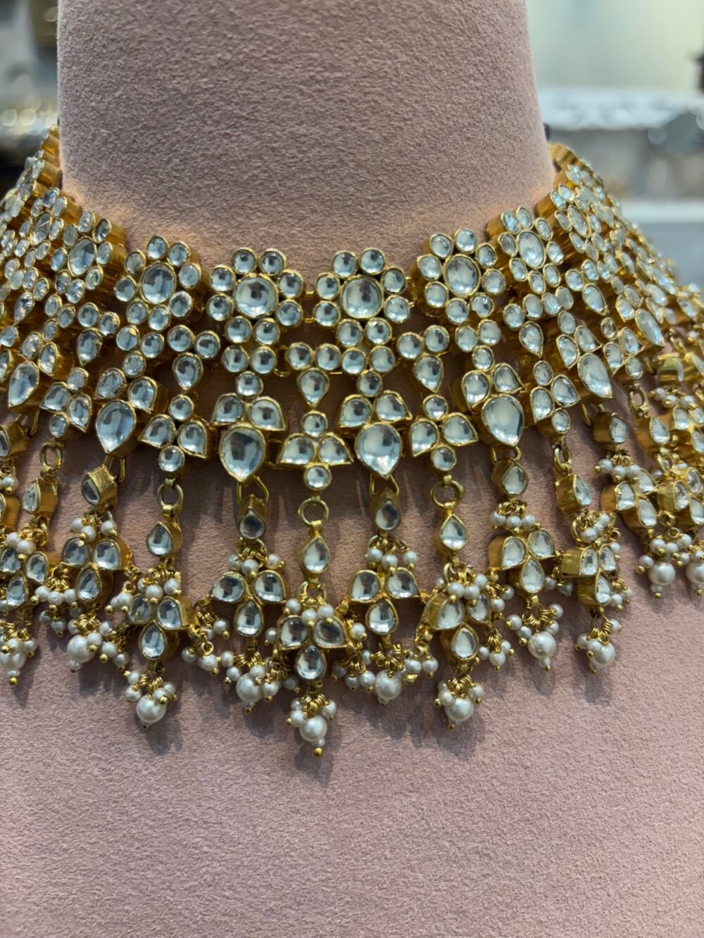 Hansika Bridal Kundan Necklace Set - Image 4