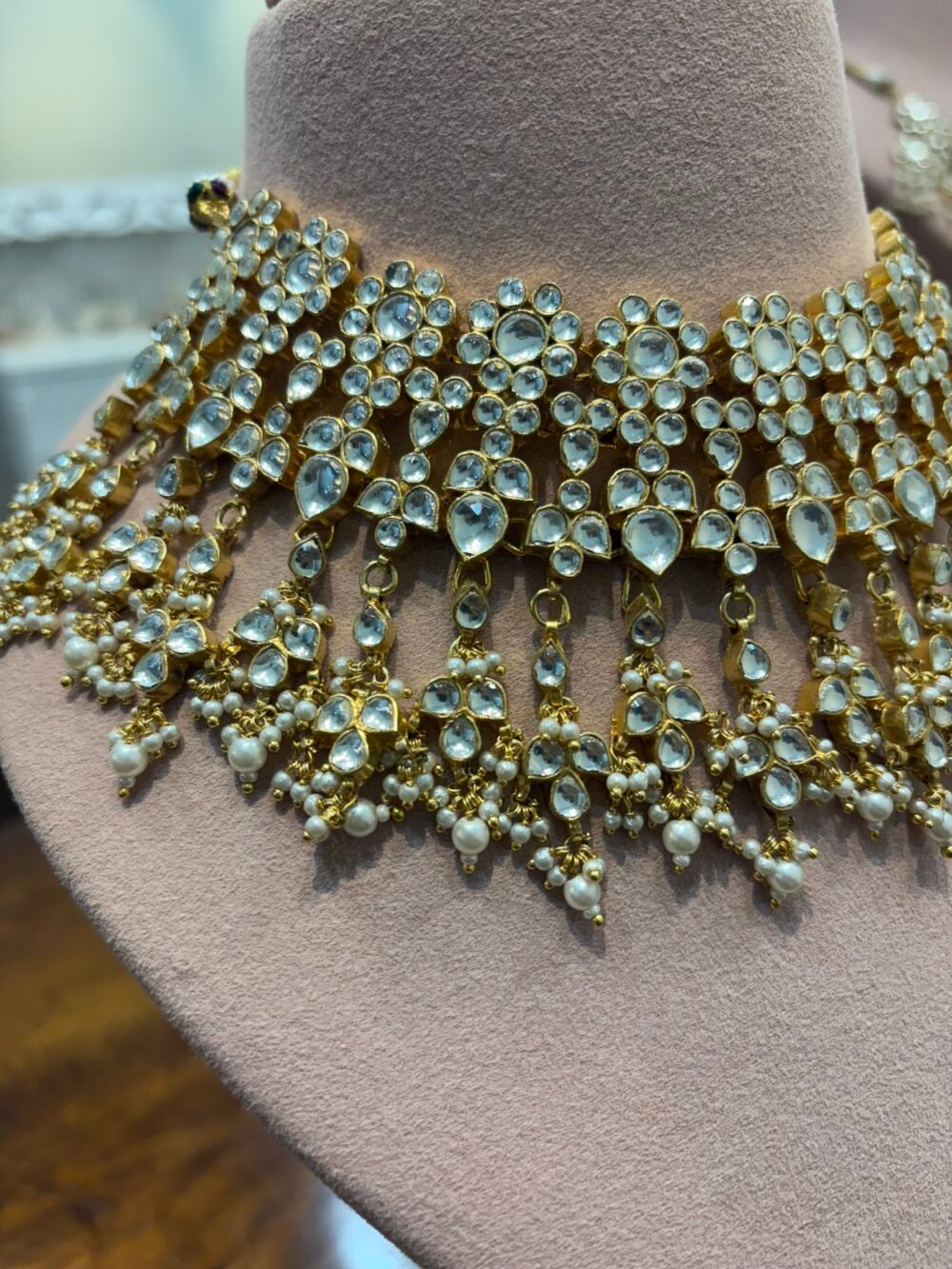 Hansika Bridal Kundan Necklace Set - Image 2