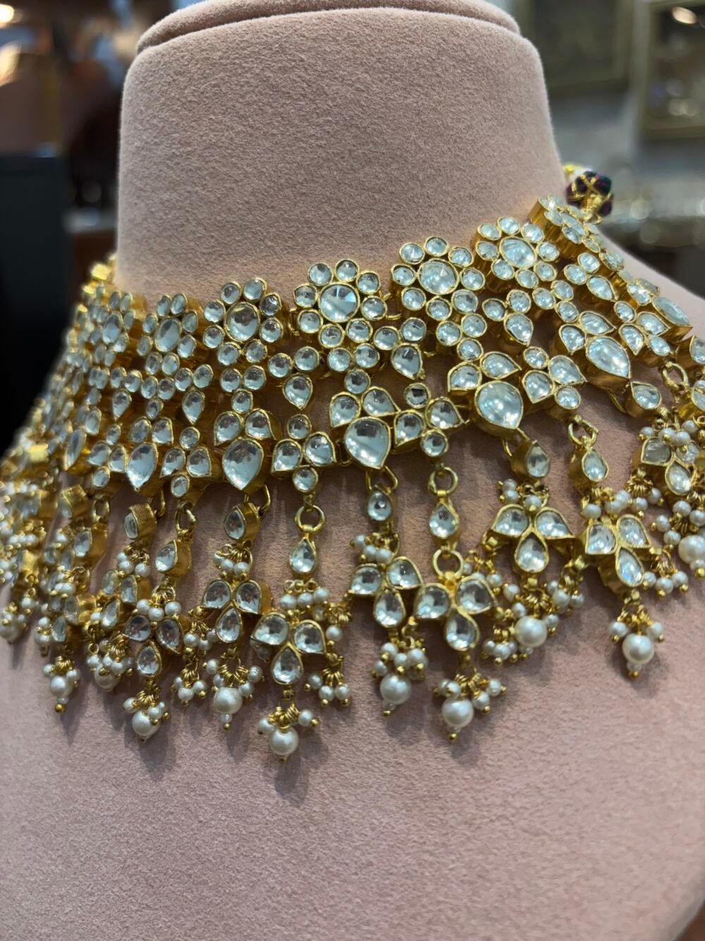 Hansika Bridal Kundan Necklace Set - Image 3