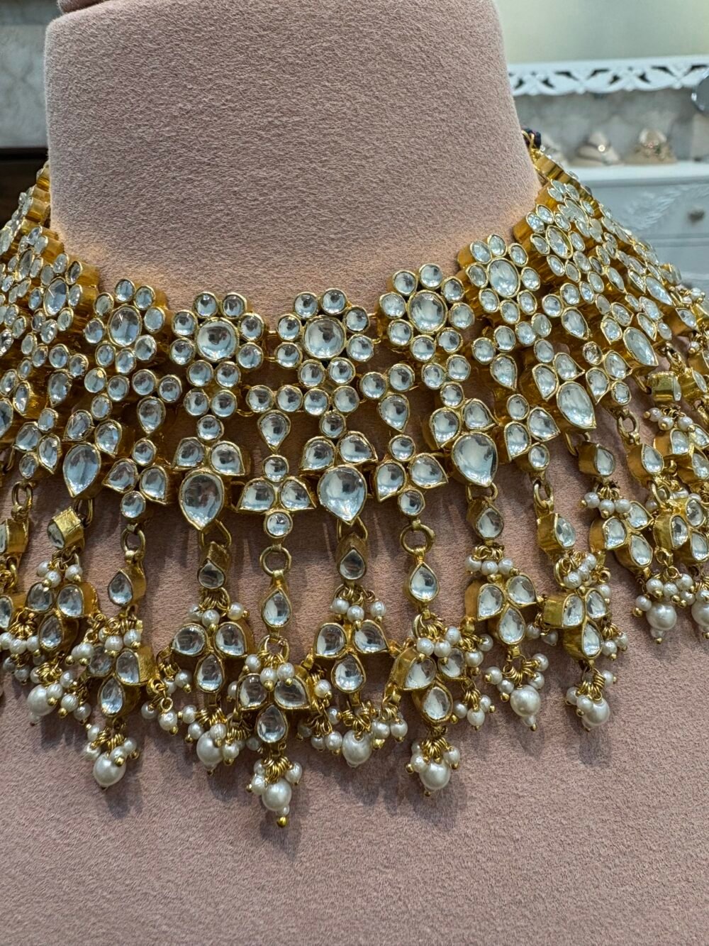 Hansika Bridal Kundan Necklace Set - Image 5