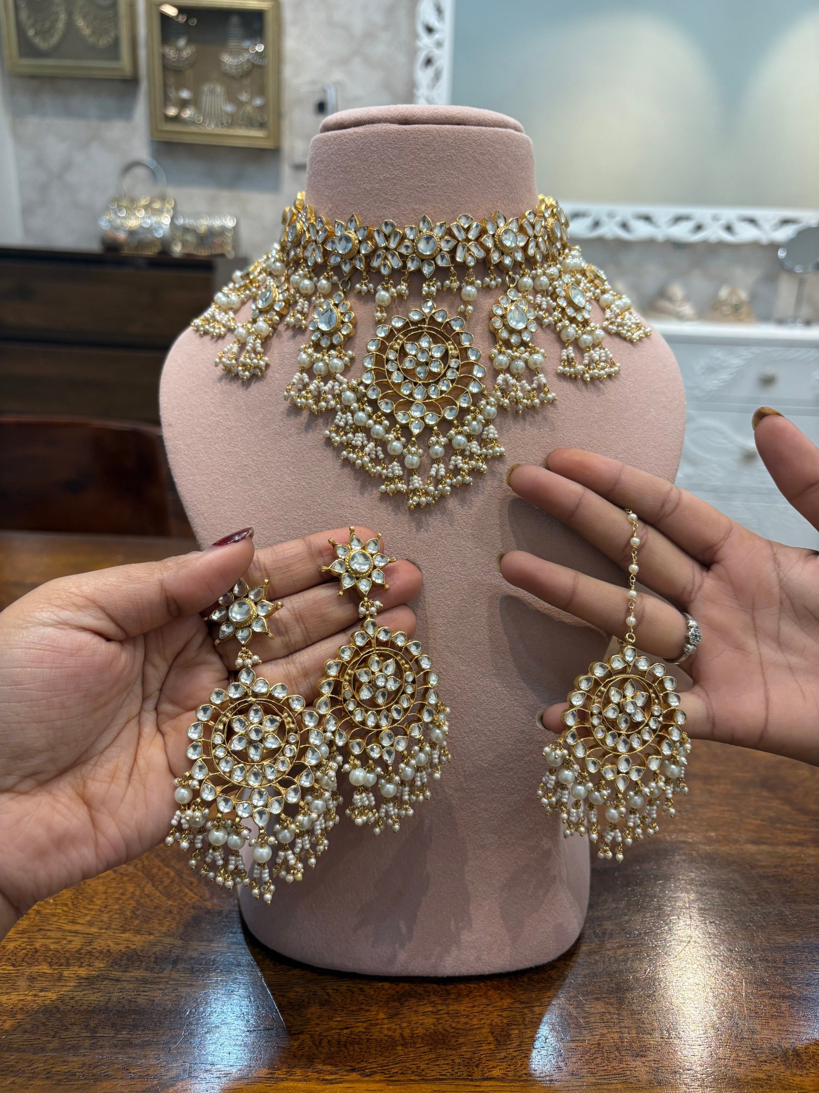 Hridaya Bridal Kundan Necklace Set